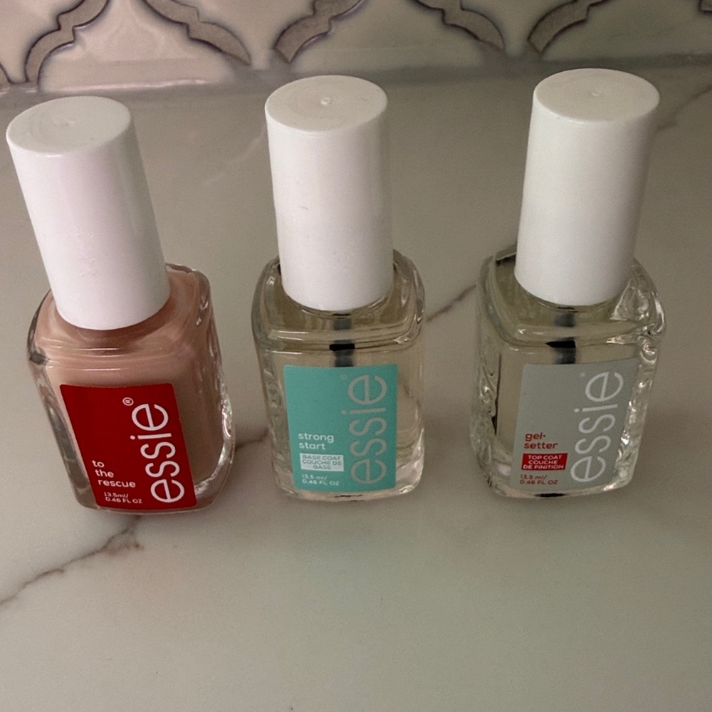 Essie Nail Polish Trio - Strengthen, Base & Top Coats